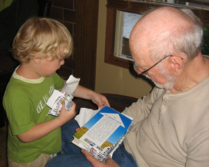 Dr. Pedersen and his grandchild